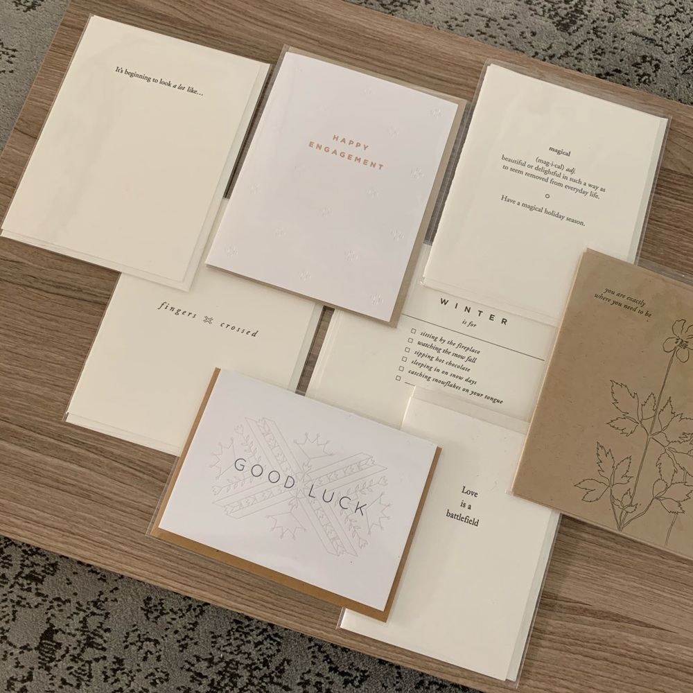 LOT OF 10 HANDMADE ARTISAN GREETING CARDS